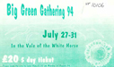 a ticket for the Big Green Gathering 1994