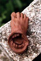 Ceramic sculpture inspired by the outbreak of Foot and Mouth disease