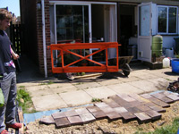 base of kiln during construction