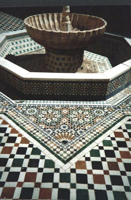 drinking fountain in a mosque in Meknes